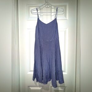 Old Navy Blue Gingham cami Women's swing Dress. Size Medium. EUC